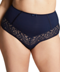 Estel High Waisted Brief (Navy) by Sculptress