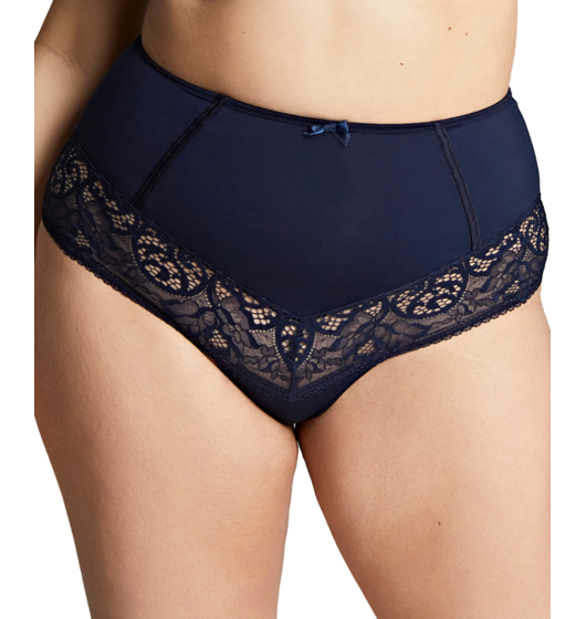 Estel High Waisted Brief (Navy) by Sculptress