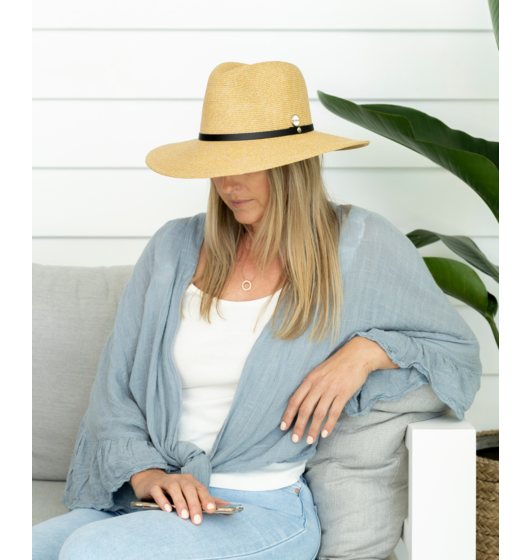 Adele Panama Hat (Natural) by Sundaise