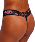 Rose Blossom Thong (Black Rose) by Freya