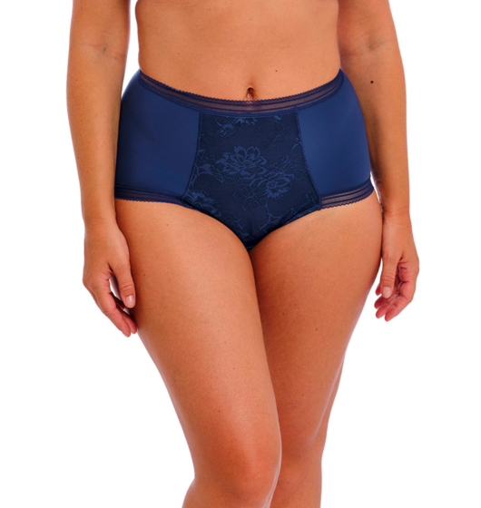 Fusion Lace High Waist  Brief (French Navy) by Fantasie