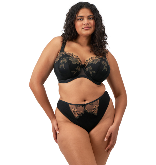 Teagan Padded Half Cup (Black & Almond) by Elomi