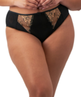 Teagan High Leg Brief (Black & Almond) by Elomi