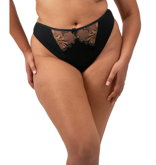 Teagan Thong (Black & Almond) by Elomi