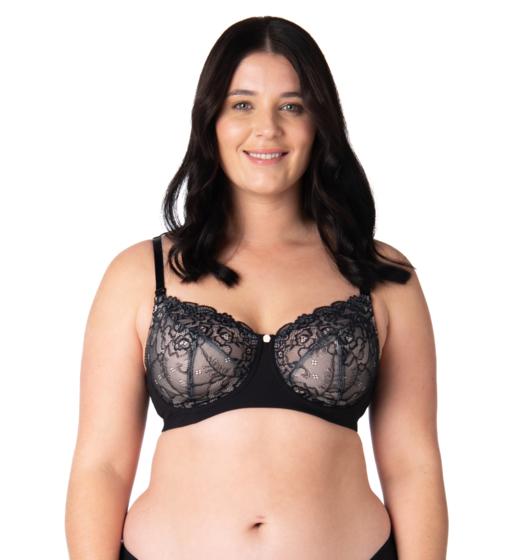 Temptation Flexi-Wire Nursing Bra (Black) by Hotmilk