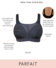 Active D+ Wirefree Sports Bra (Black) by Parfait