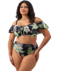 Tropical Retreat Bardot Bikini Top by Elomi