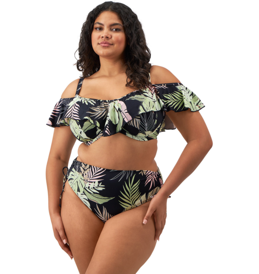 Tropical Retreat Bardot Bikini Top by Elomi